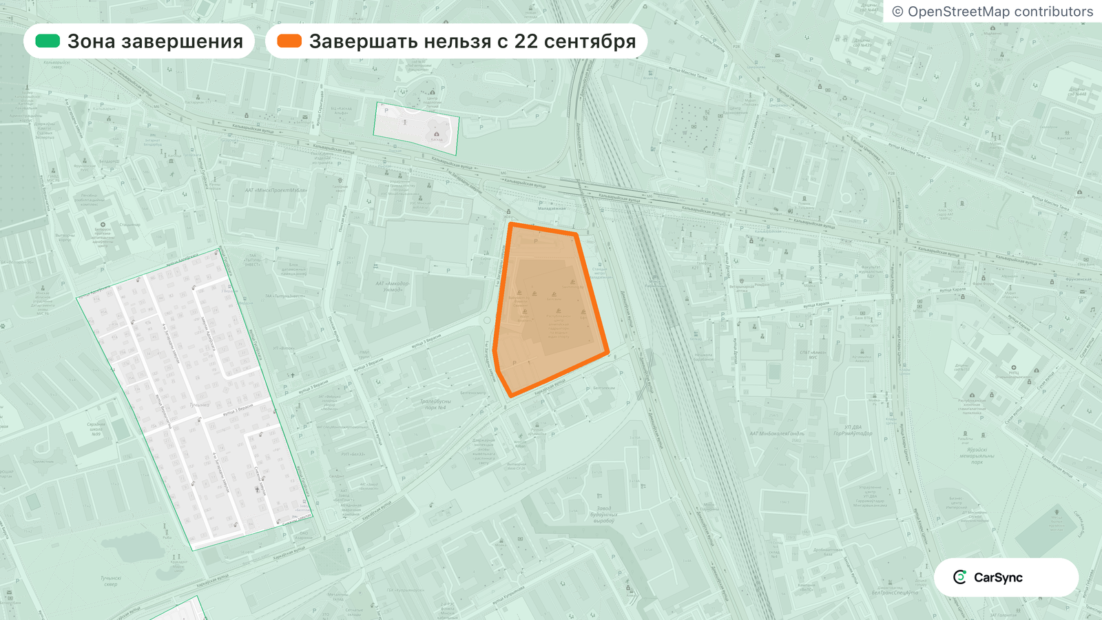 Карта Грушевки: участок вокруг центра олимпийской подготовки, где нельзя завершить аренду